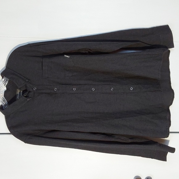 Eddie Bauer- Mens Black Pocket Longsleeve Button Down Shirt Excellent! Sz.XXL - Picture 1 of 9